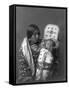 Mother and child Apsaroke Indian Edward Curtis Photograph-Lantern Press-Framed Stretched Canvas