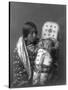 Mother and child Apsaroke Indian Edward Curtis Photograph-Lantern Press-Stretched Canvas