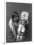 Mother and child Apsaroke Indian Edward Curtis Photograph-Lantern Press-Framed Art Print