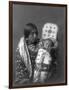 Mother and child Apsaroke Indian Edward Curtis Photograph-Lantern Press-Framed Art Print