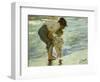 Mother and Child at the Beach, 1908-Joaquin Sorolla-Framed Premium Giclee Print