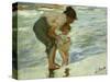 Mother and Child at the Beach, 1908-Joaquin Sorolla-Stretched Canvas