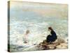 Mother and Child at the Water's Edge-George William Russell-Stretched Canvas