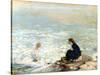 Mother and Child at the Water's Edge-George William Russell-Stretched Canvas