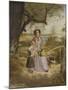 Mother and Child by a Stile, with Culver Cliff, Isle of Wight, in the Distance, C.1849-50-James Collinson-Mounted Giclee Print