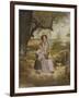 Mother and Child by a Stile, with Culver Cliff, Isle of Wight, in the Distance, C.1849-50-James Collinson-Framed Giclee Print