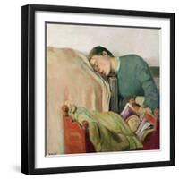 Mother and child by Christian Krohg-Christian Krohg-Framed Giclee Print