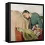 Mother and child by Christian Krohg-Christian Krohg-Framed Stretched Canvas