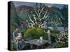 Mother and Child by the Garden Table-Nikolai Astrup-Stretched Canvas
