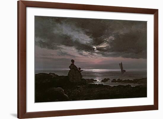 Mother and Child by the Sea, 1840-Johan Christian Dahl-Framed Giclee Print