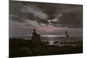 Mother and Child by the Sea, 1840-Johan Christian Dahl-Mounted Giclee Print