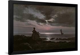 Mother and Child by the Sea, 1840-Johan Christian Dahl-Framed Giclee Print