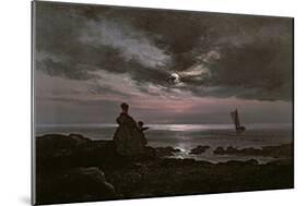 Mother and Child by the Sea, 1840-Johan Christian Dahl-Mounted Premium Giclee Print