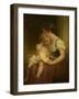 Mother and Child, C.1864 (Oil on Canvas)-Hugues Merle-Framed Giclee Print