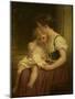 Mother and Child, C.1864 (Oil on Canvas)-Hugues Merle-Mounted Giclee Print