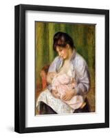 Mother and Child, C.1894-Pierre-Auguste Renoir-Framed Giclee Print