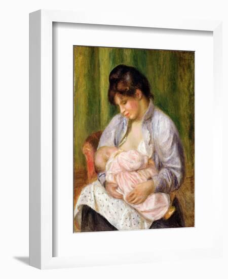 Mother and Child, C.1894-Pierre-Auguste Renoir-Framed Giclee Print