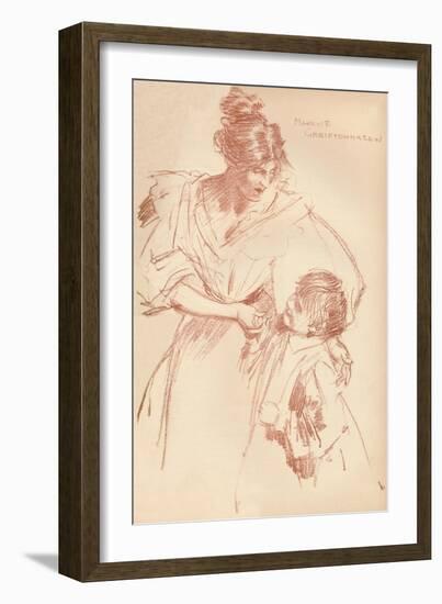 'Mother and child', c1897, (1897)-Maurice Greiffenhagen-Framed Giclee Print