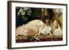 Mother and Child (Cherries) c.1865-Frederick Leighton-Framed Giclee Print