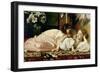 Mother and Child (Cherries) c.1865-Frederick Leighton-Framed Giclee Print
