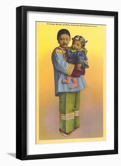 Mother and Child, Chinatown, San Francisco, California-null-Framed Art Print