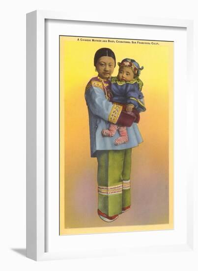 Mother and Child, Chinatown, San Francisco, California-null-Framed Art Print