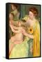 Mother and Child. Dated: c. 1905. Dimensions: overall: 92.1 x 73.7 cm (36 1/4 x 29 in.) framed:...-Mary Cassatt-Framed Stretched Canvas