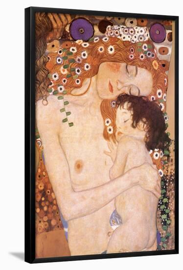 Mother and Child (detail from The Three Ages of Woman), c.1905-Gustav Klimt-Framed Poster