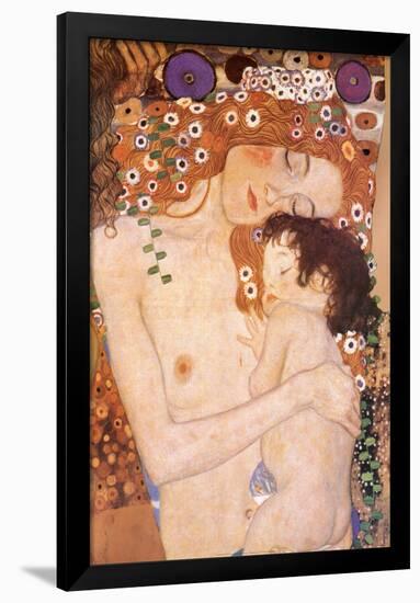 Mother and Child (detail from The Three Ages of Woman), c.1905-Gustav Klimt-Framed Poster