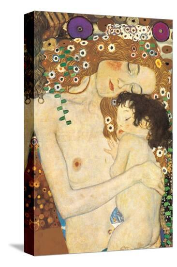 Mother and Child (detail from The Three Ages of Woman), c.1905-Gustav Klimt-Stretched Canvas
