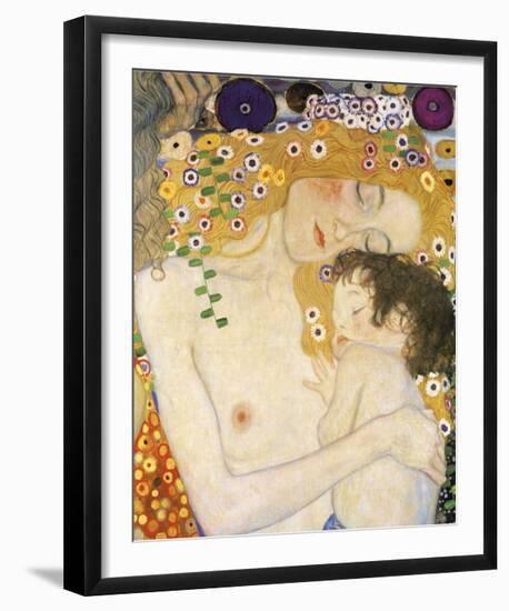 Mother and Child (detail from The Three Ages of Woman), c. 1905-Gustav Klimt-Framed Giclee Print