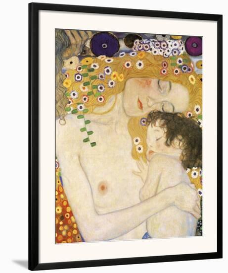 Mother and Child (detail from The Three Ages of Woman), c. 1905-Gustav Klimt-Framed Art Print