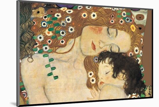 Mother and Child (detail from The Three Ages of Woman), c.1905-Gustav Klimt-Mounted Art Print