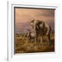 Mother and Child (Elephants)-Trevor V. Swanson-Framed Giclee Print