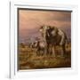 Mother and Child (Elephants)-Trevor V. Swanson-Framed Giclee Print