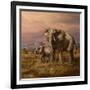 Mother and Child (Elephants)-Trevor V. Swanson-Framed Giclee Print