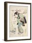 Mother and Child (from the series The five Offering Animals in contemporary Style). Around 1835-Utagawa Kuniyoshi-Framed Giclee Print