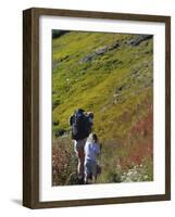 Mother and Child Hiking-null-Framed Photographic Print