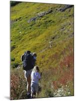 Mother and Child Hiking-null-Mounted Photographic Print