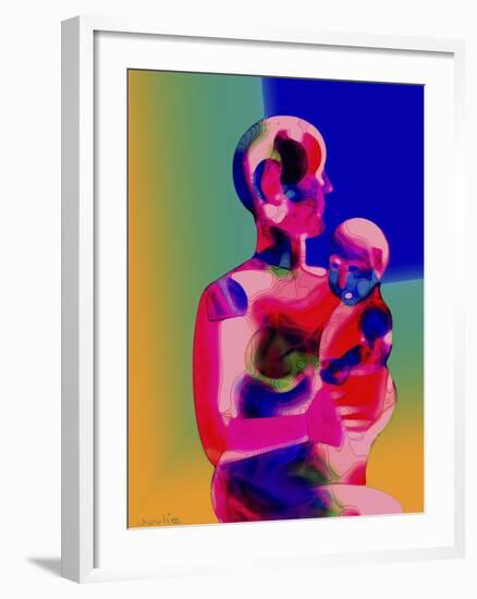 Mother and Child II-Charlie Chann-Framed Giclee Print