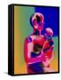 Mother and Child II-Charlie Chann-Framed Stretched Canvas