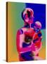 Mother and Child II-Charlie Chann-Stretched Canvas