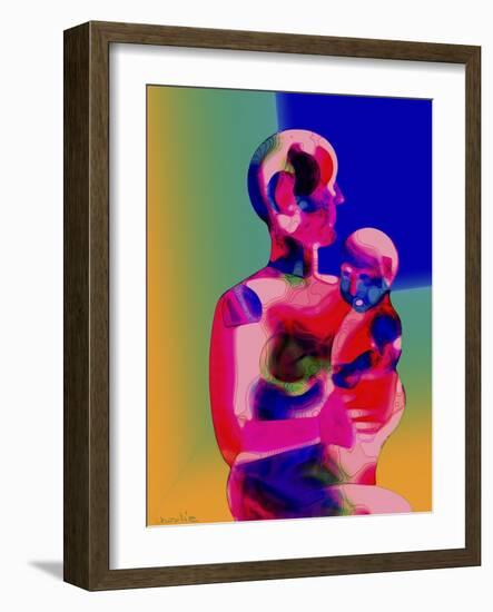 Mother and Child II-Charlie Chann-Framed Giclee Print