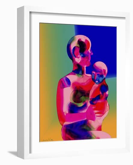 Mother and Child II-Charlie Chann-Framed Giclee Print