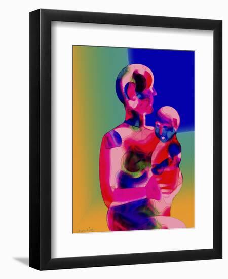 Mother and Child II-Charlie Chann-Framed Giclee Print