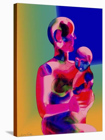 Mother and Child II-Charlie Chann-Stretched Canvas