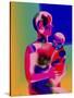 Mother and Child II-Charlie Chann-Stretched Canvas