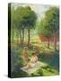 Mother and Child in a Landscape; Mere Et Enfant Dans Un Paysage, 1900-Henri Lebasque-Stretched Canvas