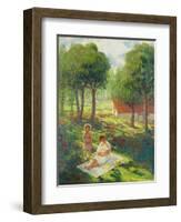 Mother and Child in a Landscape; Mere Et Enfant Dans Un Paysage, 1900-Henri Lebasque-Framed Giclee Print