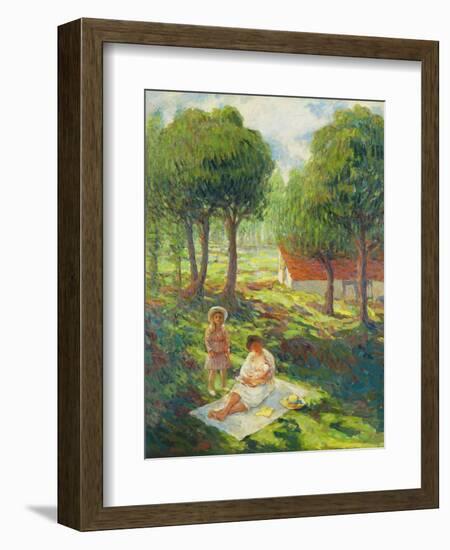 Mother and Child in a Landscape; Mere Et Enfant Dans Un Paysage, 1900-Henri Lebasque-Framed Giclee Print